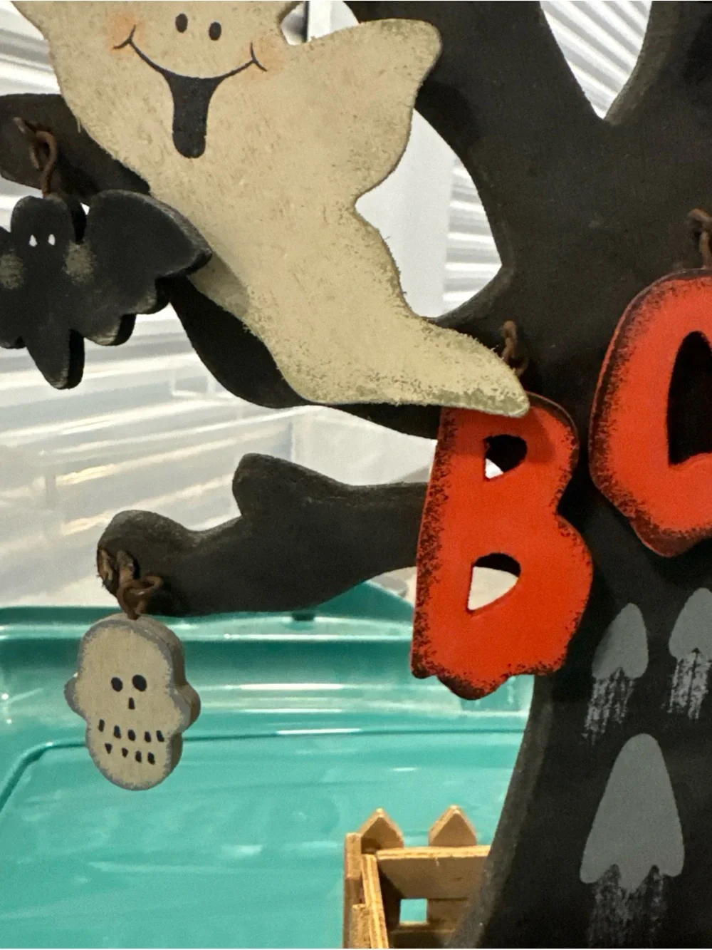 Target Halloween Boo Tree Decor - Black, Orange, Cream